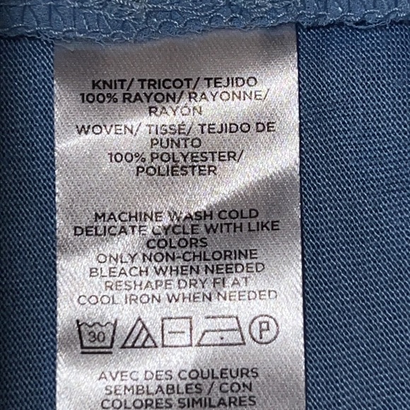 LOFT Henley Mixed Media Shell, Size Large, NWT - Picture 10 of 11